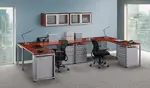 2 Person Office Desk with Storage