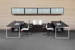 2 Person L Shaped Office Desk with Storage