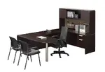 U Shaped Peninsula Desk with Hutch