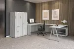 U Shaped Desk with Storage