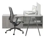 L Shaped Desk with Storage