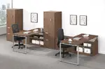 Two Person Computer Desk with Storage