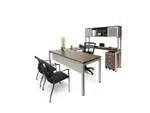 U Shaped Office Desk with Hutch