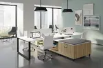 4 Person Desk with Privacy Panels