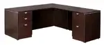 L Shape Desk with 5 Locking Drawers