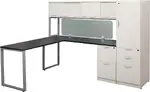 Modern L Shaped Desk with Side Storage