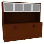 Credenza Storage Cabinet with Hutch