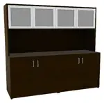 Credenza Storage Cabinet with Hutch