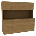 Double Lateral File Credenza with Hutch