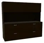 Double Lateral File Credenza with Hutch