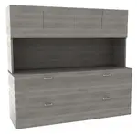 Double Lateral File Credenza with Hutch