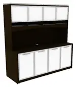 Credenza Storage Cabinet with Hutch