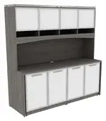 Credenza Storage Cabinet with Hutch