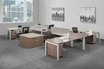 4 Person U Shape Desk Workstation