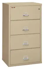 4 Drawer Lateral Fireproof File Cabinet - 32 Wide