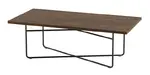 Rectangular Coffee Table with Steel Rod Base