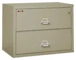 2 Drawer Lateral Fireproof File Cabinet - 38 Wide