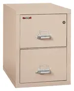 2 Drawer Vertical Fireproof File Cabinet - 18 Wide