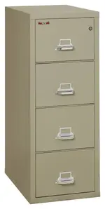 4 Drawer Vertical Fireproof File Cabinet - 21 Wide