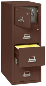 4 Drawer Fireproof File Cabinet with Hidden Safe