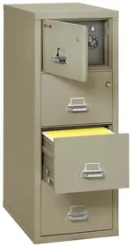 4 Drawer Fireproof File Cabinet with Hidden Safe