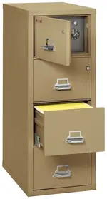 4 Drawer Fireproof File Cabinet with Hidden Safe