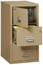 3 Drawer Fireproof File Cabinet with Hidden Safe