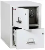 2 Drawer Fireproof File Cabinet with Hidden Safe