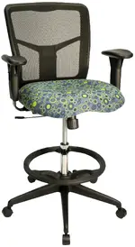 Mesh Back Rolling Stool Chair