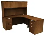 L Shaped Desk with Hutch