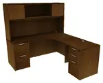 L Shaped Desk with Hutch