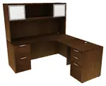 L Shaped Desk with Hutch