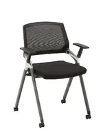 Mesh Back Nesting Chair with Arms