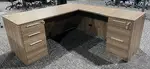 L-Shaped Desk with Pedestal Drawers