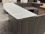 L-Shaped Reception Desk with Transaction Counter