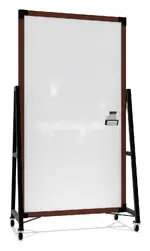 Double Sided Mobile Glass Whiteboard