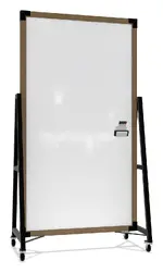 Double Sided Mobile Glass Whiteboard