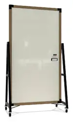 Double Sided Mobile Glass Whiteboard