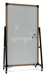 Double Sided Mobile Glass Whiteboard