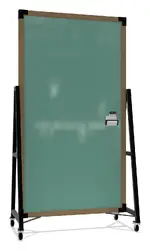 Double Sided Mobile Glass Whiteboard