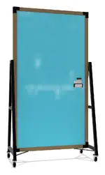 Double Sided Mobile Glass Whiteboard