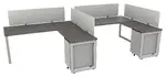 2 Person Desk with Privacy Panels