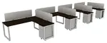 4 Person Desk with Privacy Panels