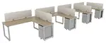 4 Person Desk with Privacy Panels