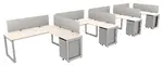 4 Person Desk with Privacy Panels