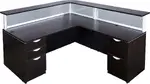 L Shaped Reception Desk with Drawers