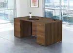 Bow Front Desk with Drawers