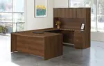 U Shaped Desk with Hutch