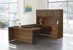 U Shaped Peninsula Desk with Hutch