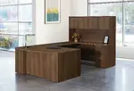 Bow Front U Shaped Desk with Hutch